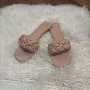 TOP Moda Cream Braided Sandals